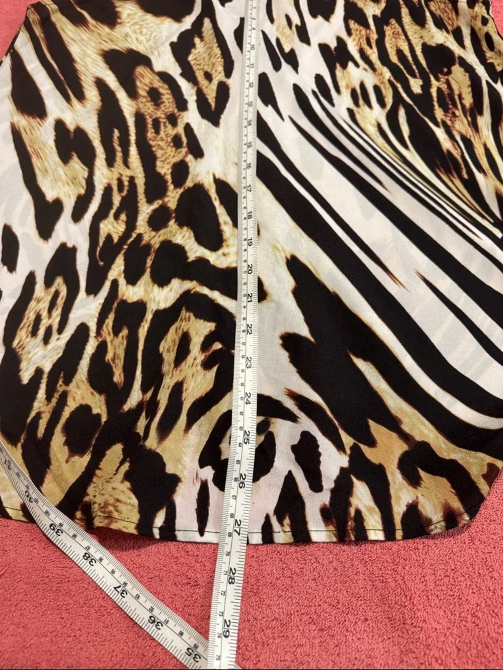 Milano Sleeveless Animal-Print Button-Front Top - Black & Cream & Brown - Picture 5 of 8